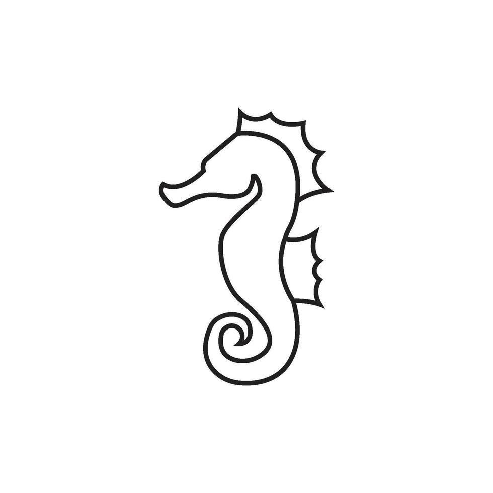 Seepferdchen Symbol Vektor