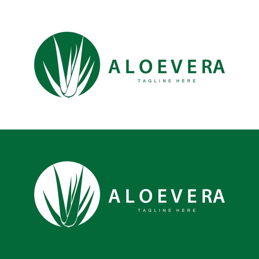 Aloe vera Logo kosmetisch Design einfach Grün Pflanze Gesundheit Symbol Vektor Illustration