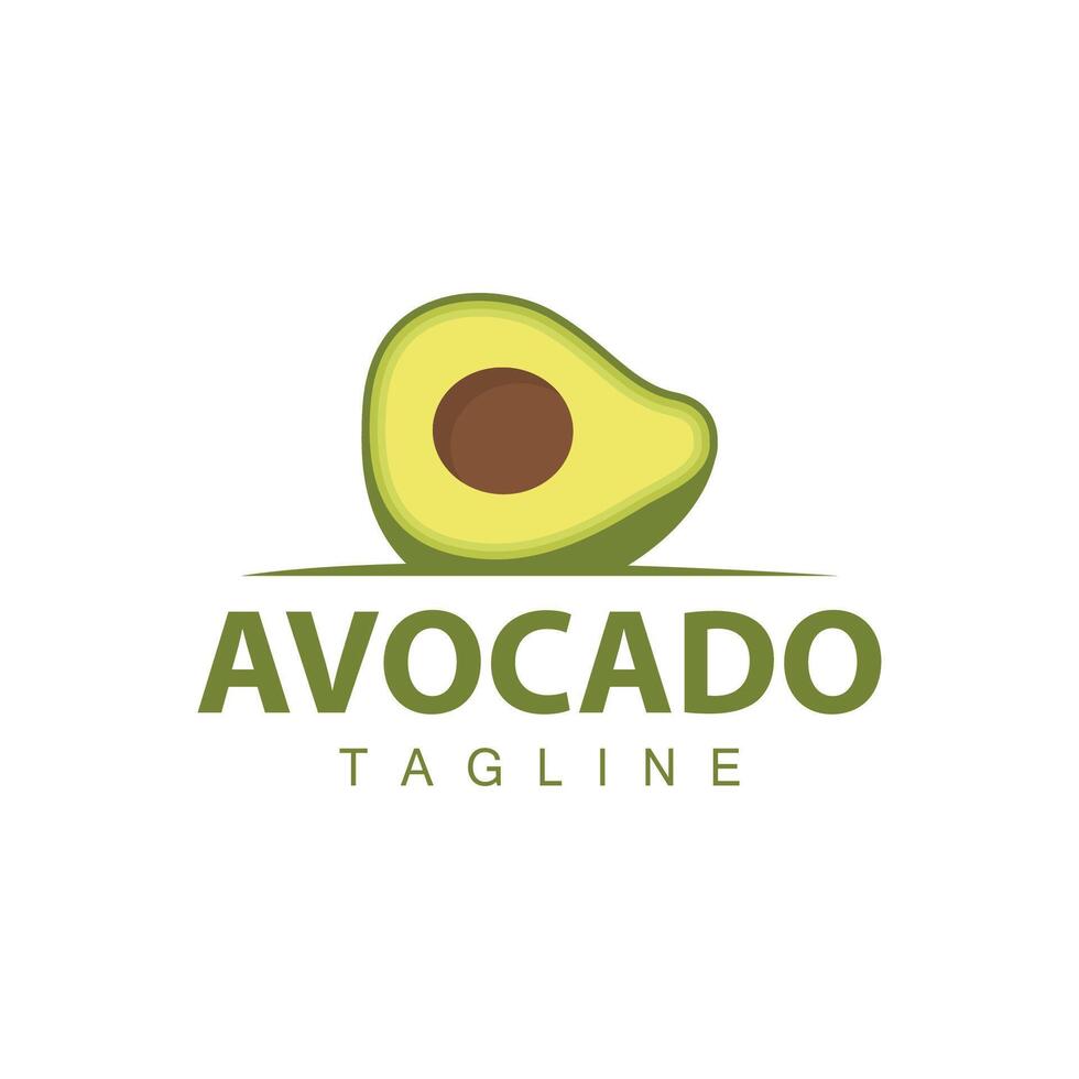 frisch Avocado Garten Avocado Logo Illustration Design einfach Vorlage Produkt branding vektor