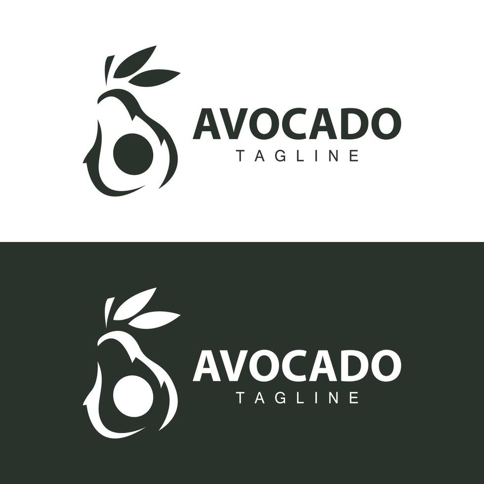 frisch Avocado Garten Avocado Logo Illustration Design einfach Vorlage Produkt branding vektor