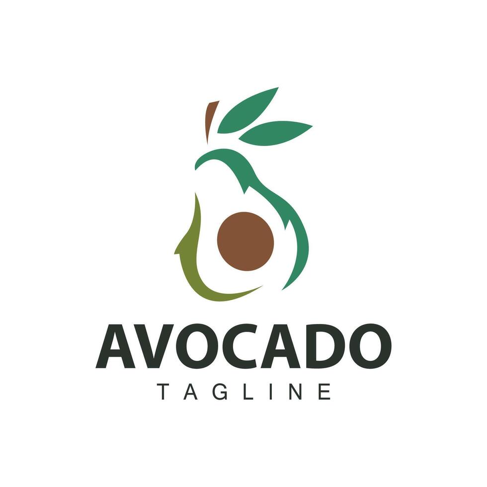 frisch Avocado Garten Avocado Logo Illustration Design einfach Vorlage Produkt branding vektor