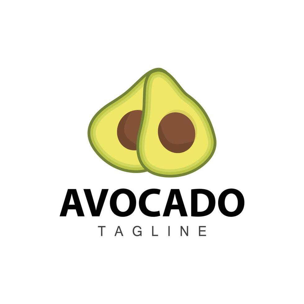 frisch Avocado Garten Avocado Logo Illustration Design einfach Vorlage Produkt branding vektor