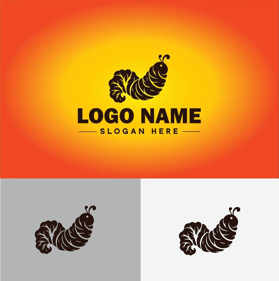 Raupe Logo Vektor Kunst Symbol Grafik zum Geschäft Marke Symbol Raupe Logo Vorlage