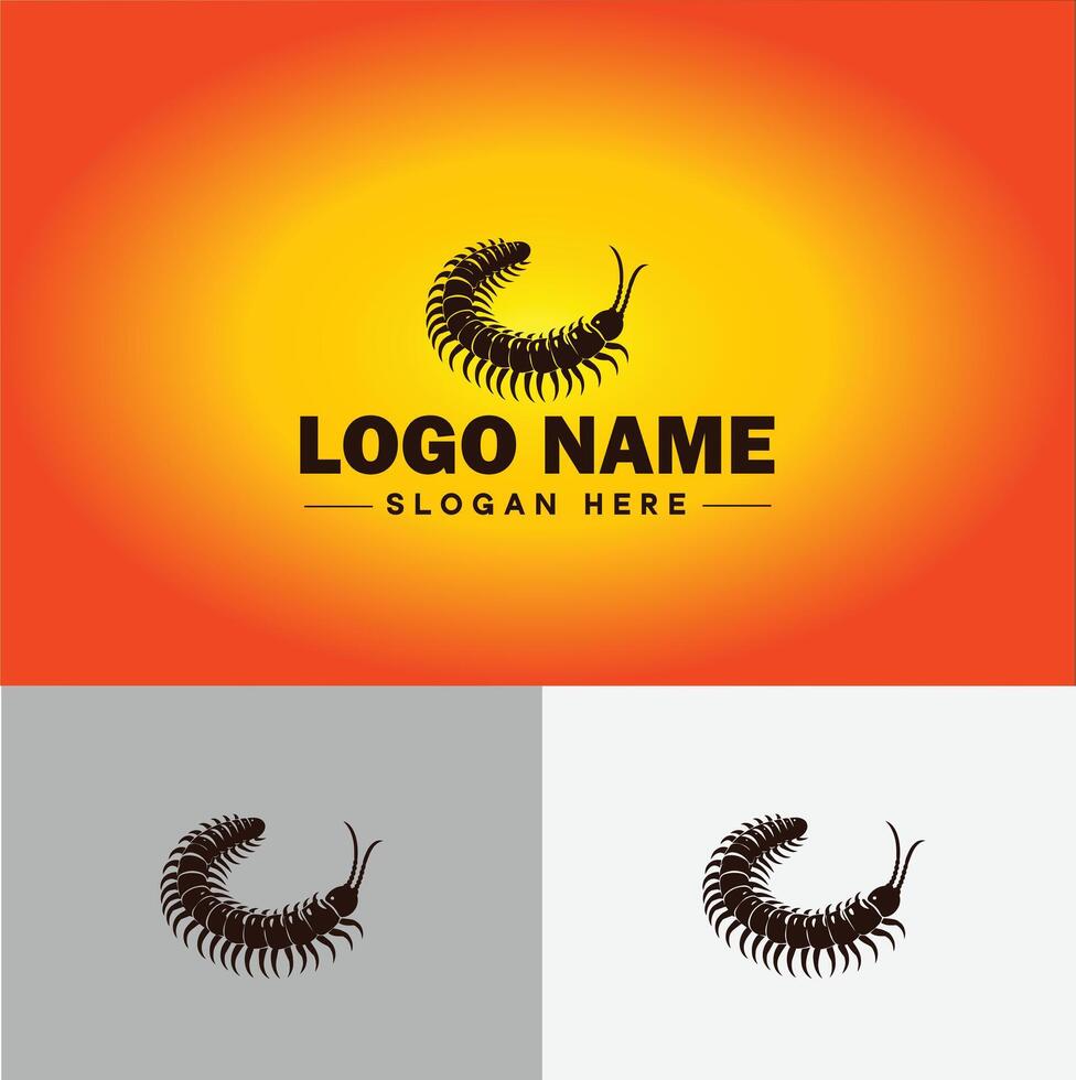 tusenfoting logotyp vektor konst ikon grafik för företag varumärke ikon tusenfoting logotyp mall