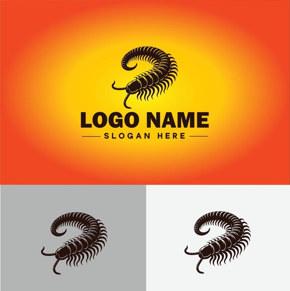Tausendfüßler Logo Vektor Kunst Symbol Grafik zum Geschäft Marke Symbol Tausendfüßler Logo Vorlage