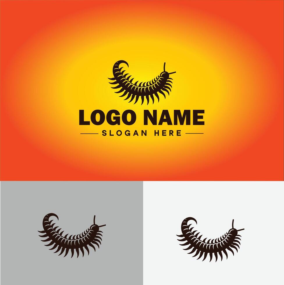 Tausendfüßler Logo Vektor Kunst Symbol Grafik zum Geschäft Marke Symbol Tausendfüßler Logo Vorlage