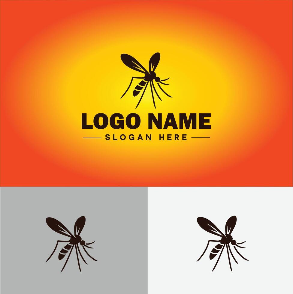 mygga logotyp vektor konst ikon grafik för företag varumärke ikon mygga logotyp mall