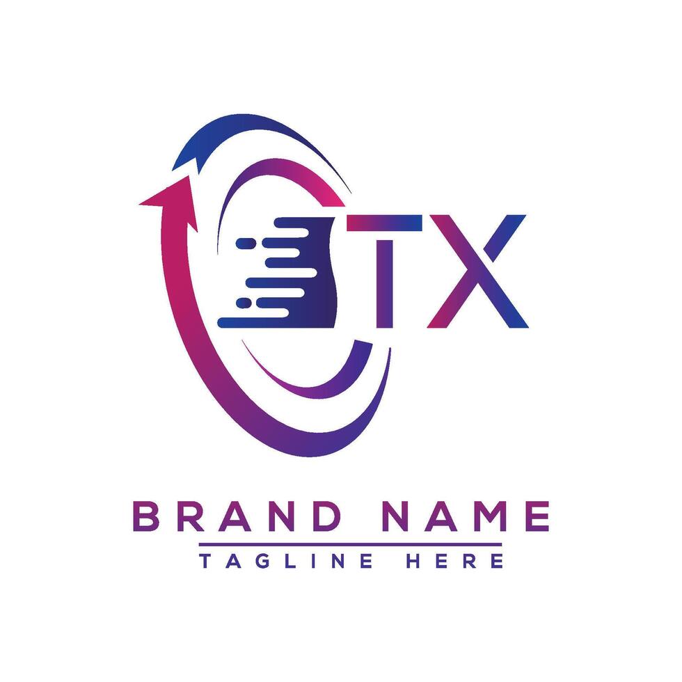 tx brev logotyp design. vektor logotyp design för företag.