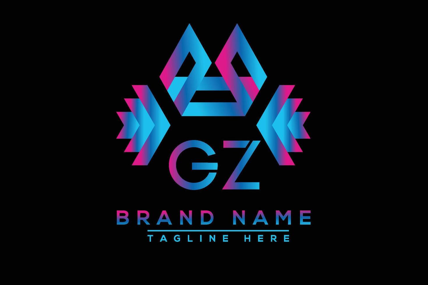 gz Brief Logo Design. Vektor Logo Design zum Geschäft.