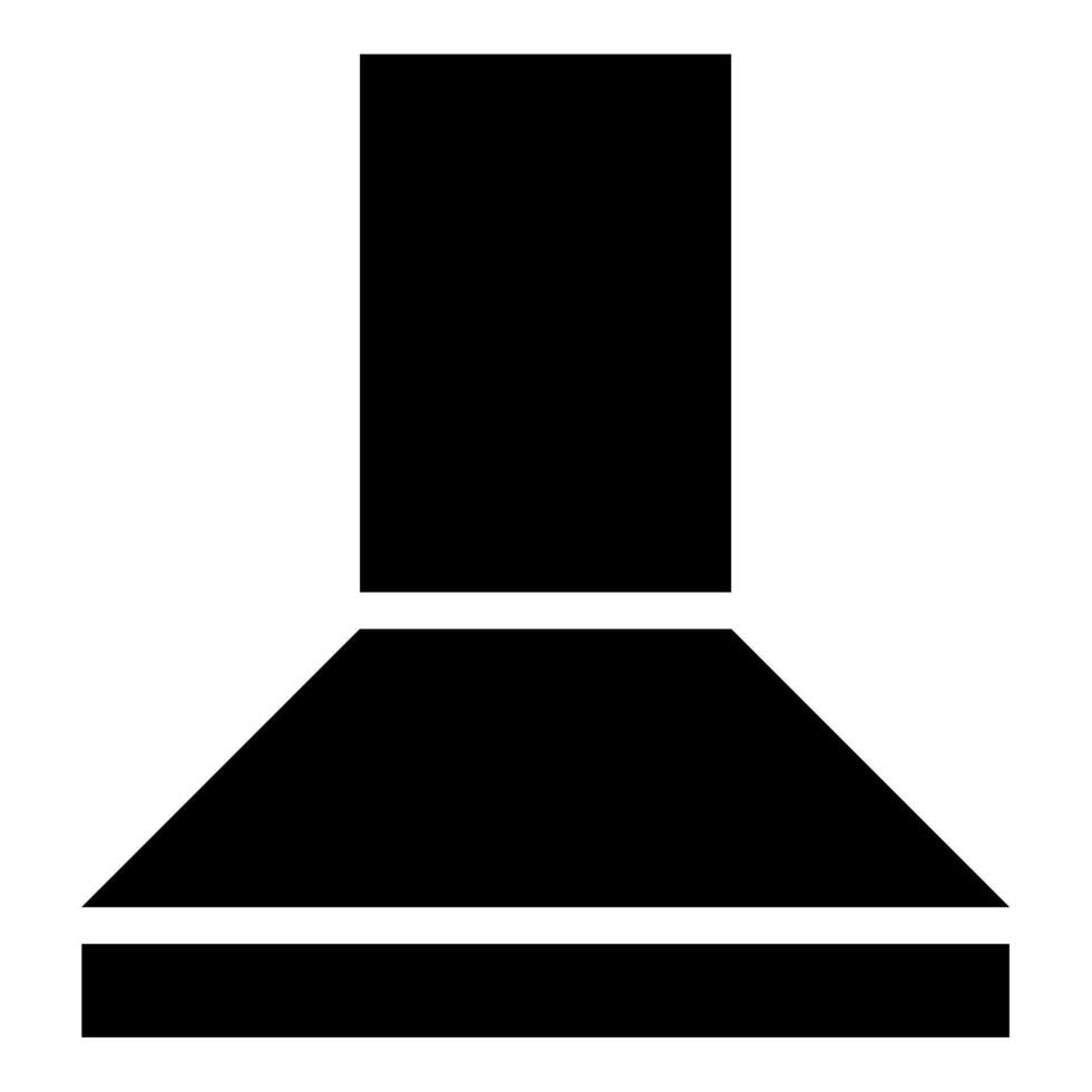 Kapuze zum das Küche Küche Kocher inländisch Haushaltsgeräte Symbol schwarz Farbe Vektor Illustration Bild eben Stil