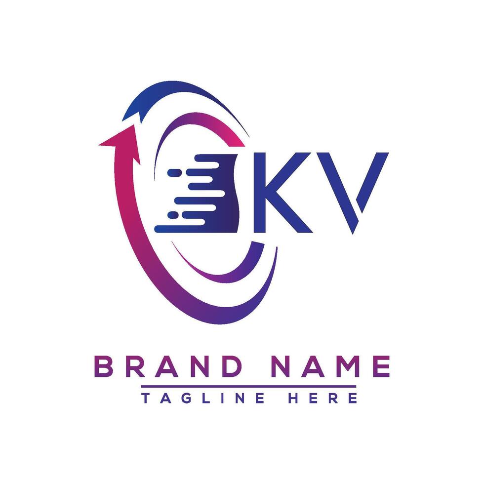 kv brev logotyp design. vektor logotyp design för företag.