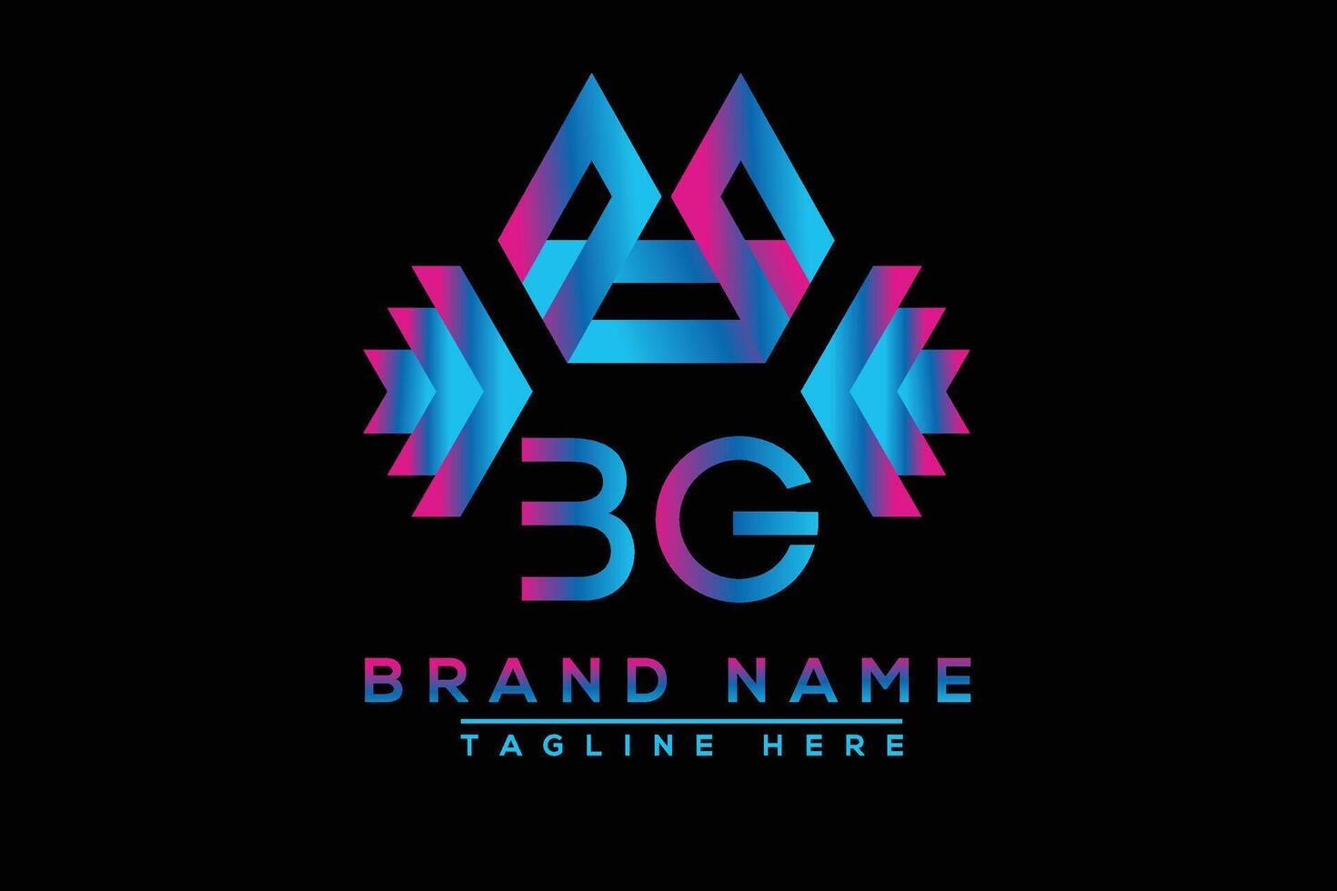 bg Brief Logo Design. Vektor Logo Design zum Geschäft.