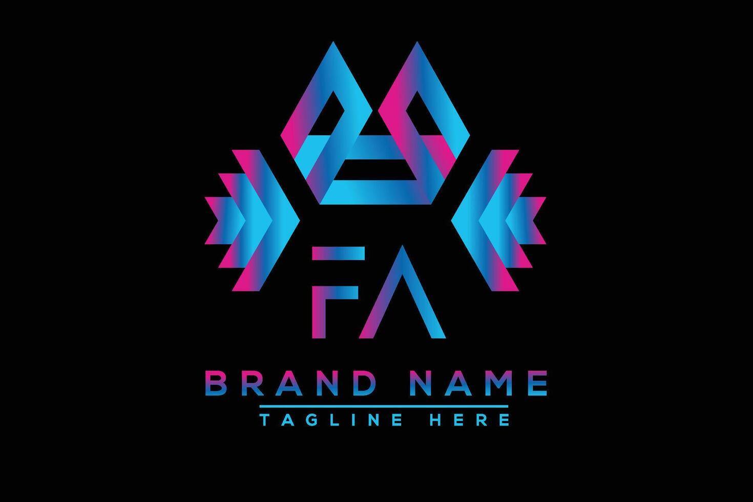 Fa Brief Logo Design. Vektor Logo Design zum Geschäft.