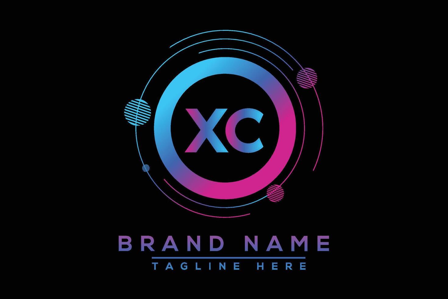 Blau xc Brief Logo Design. Vektor Logo Design zum Geschäft.
