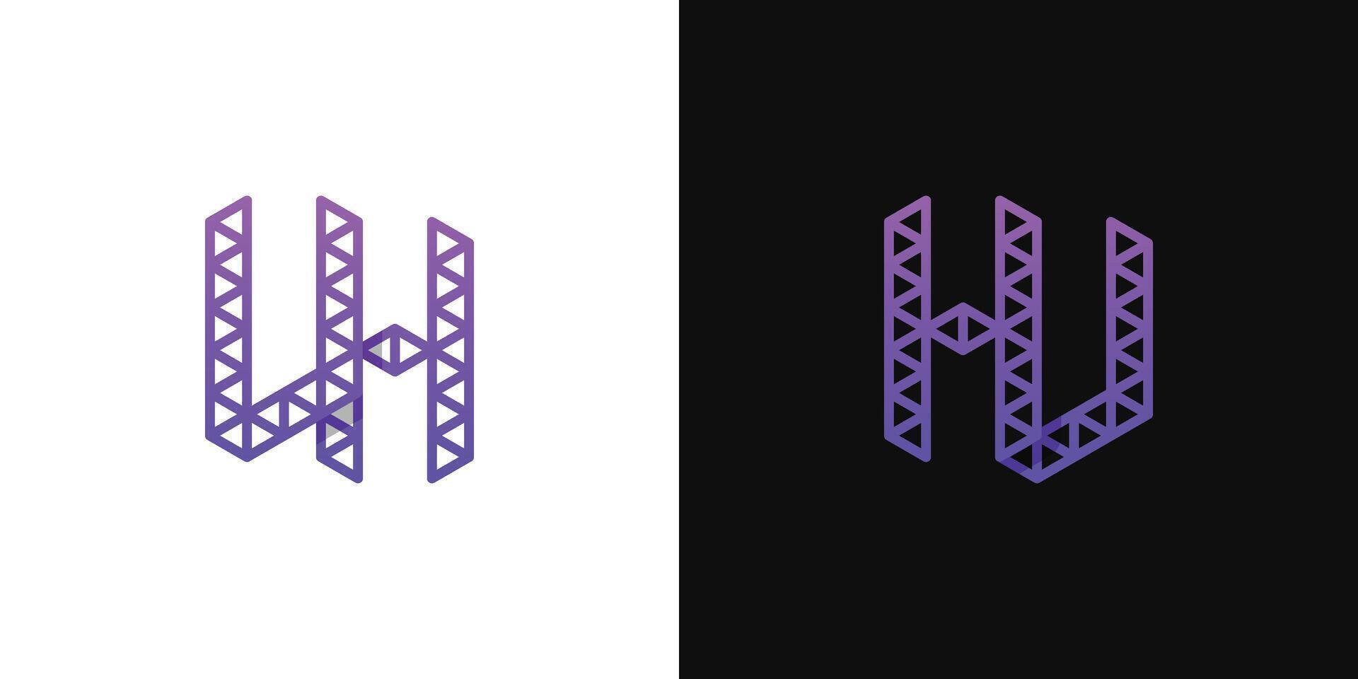 Briefe hv und vh Polygon Logo, geeignet zum Geschäft verbunden zu Polygon mit hv oder vh Initialen vektor