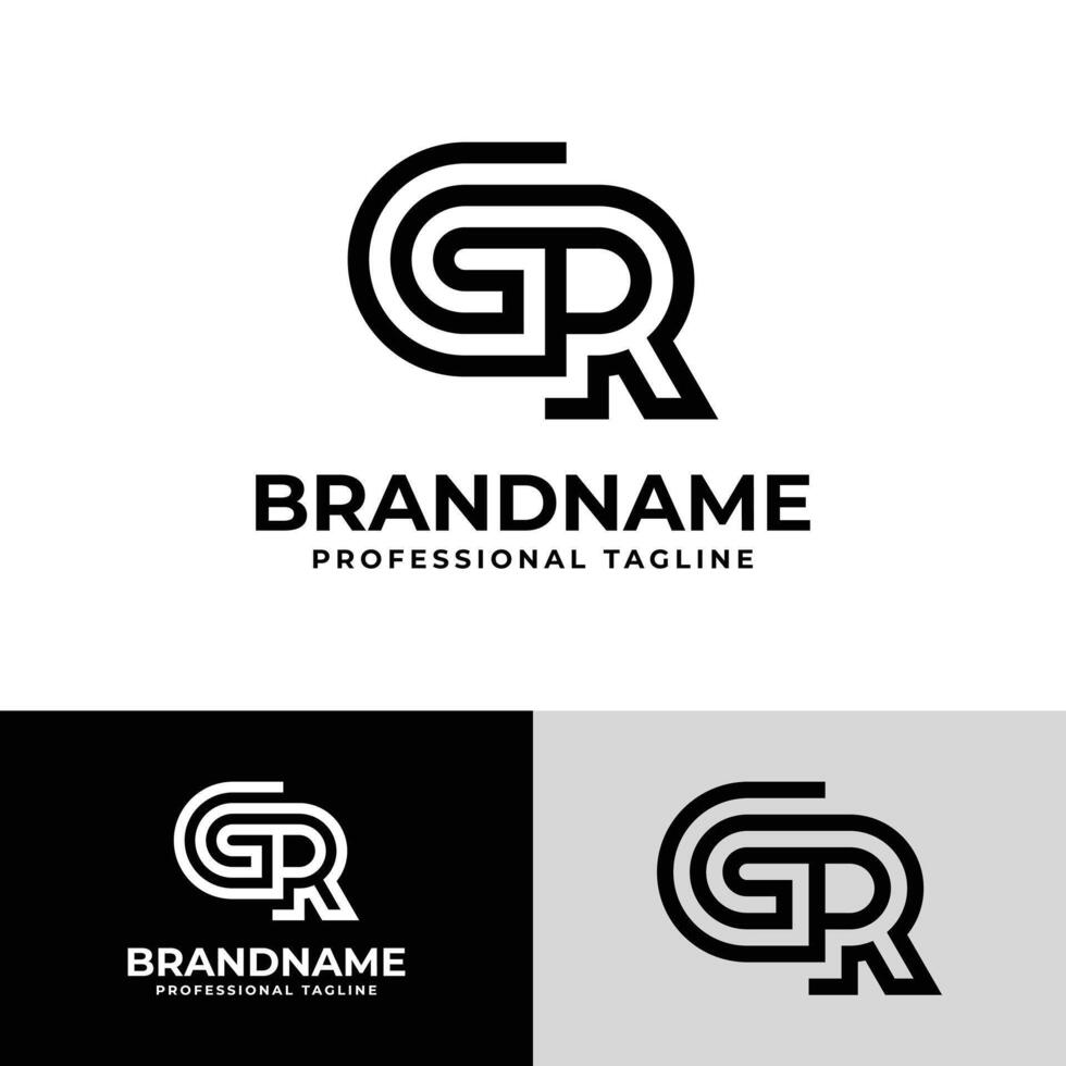 modern initialer gr logotyp, lämplig för företag med gr eller rg initialer vektor