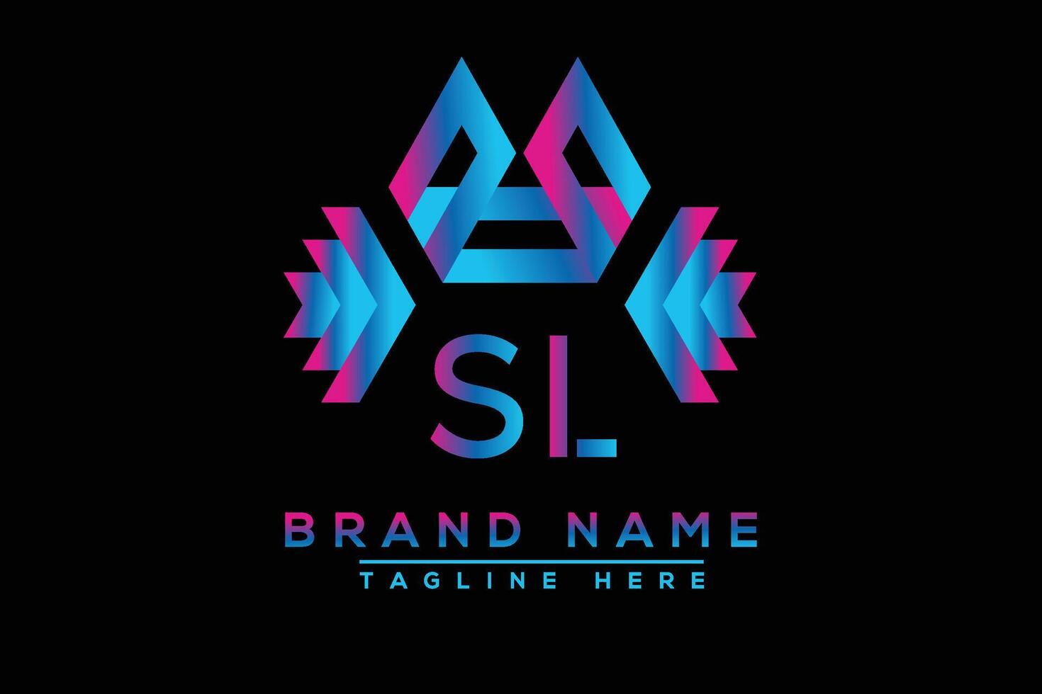 sl Brief Logo Design. Vektor Logo Design zum Geschäft.