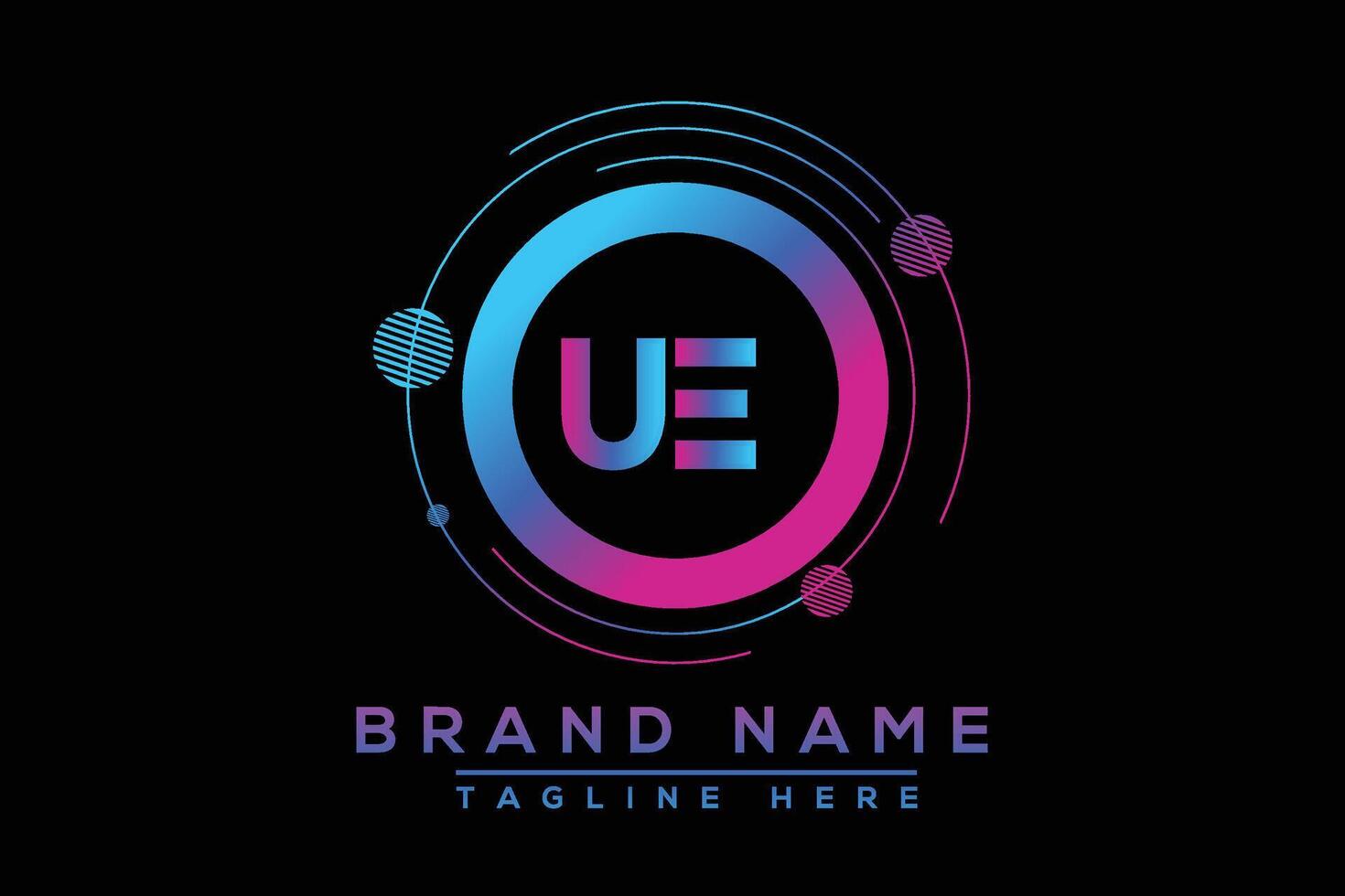 Blau ue Brief Logo Design. Vektor Logo Design zum Geschäft.