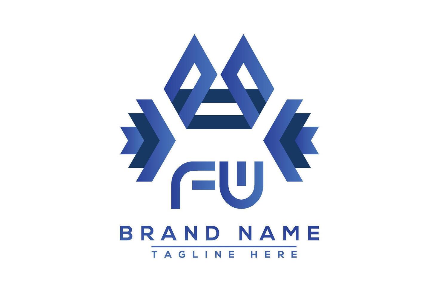 Blau fw Brief Logo Design. Vektor Logo Design zum Geschäft.