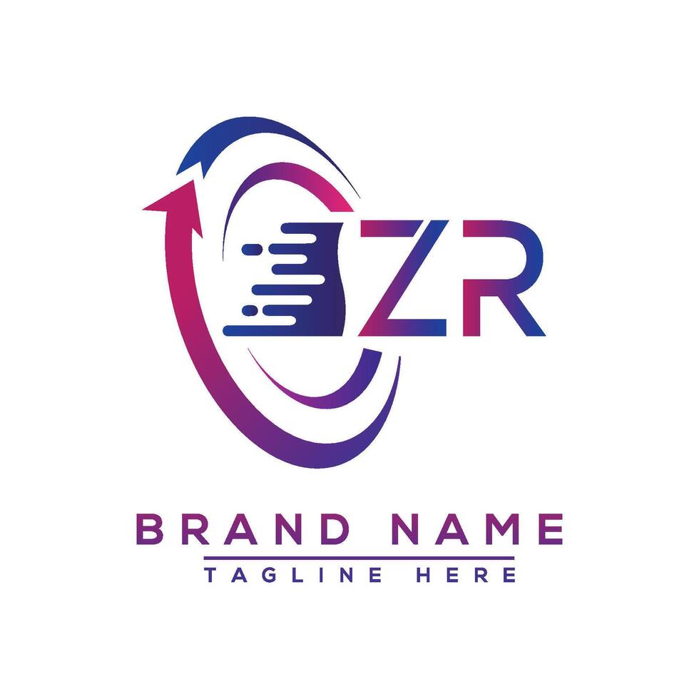 zr brev logotyp design. vektor logotyp design för företag.