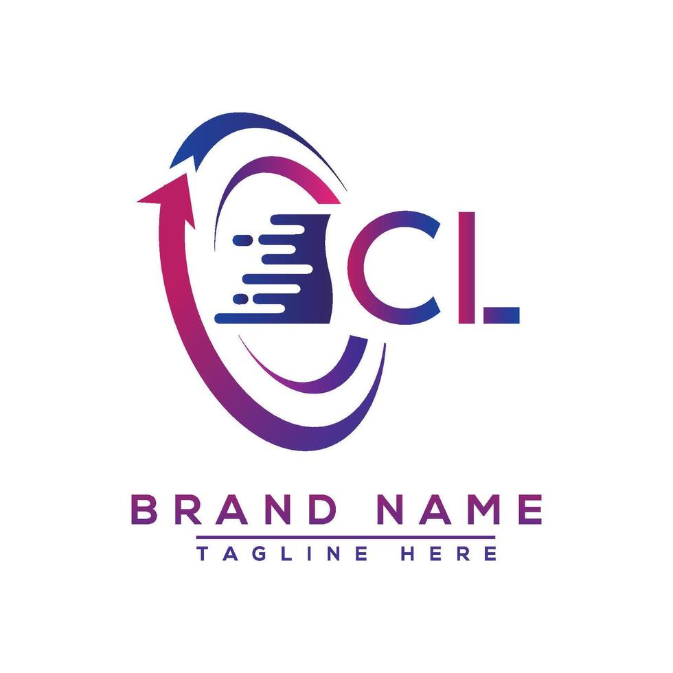 cl Brief Logo Design. Vektor Logo Design zum Geschäft.