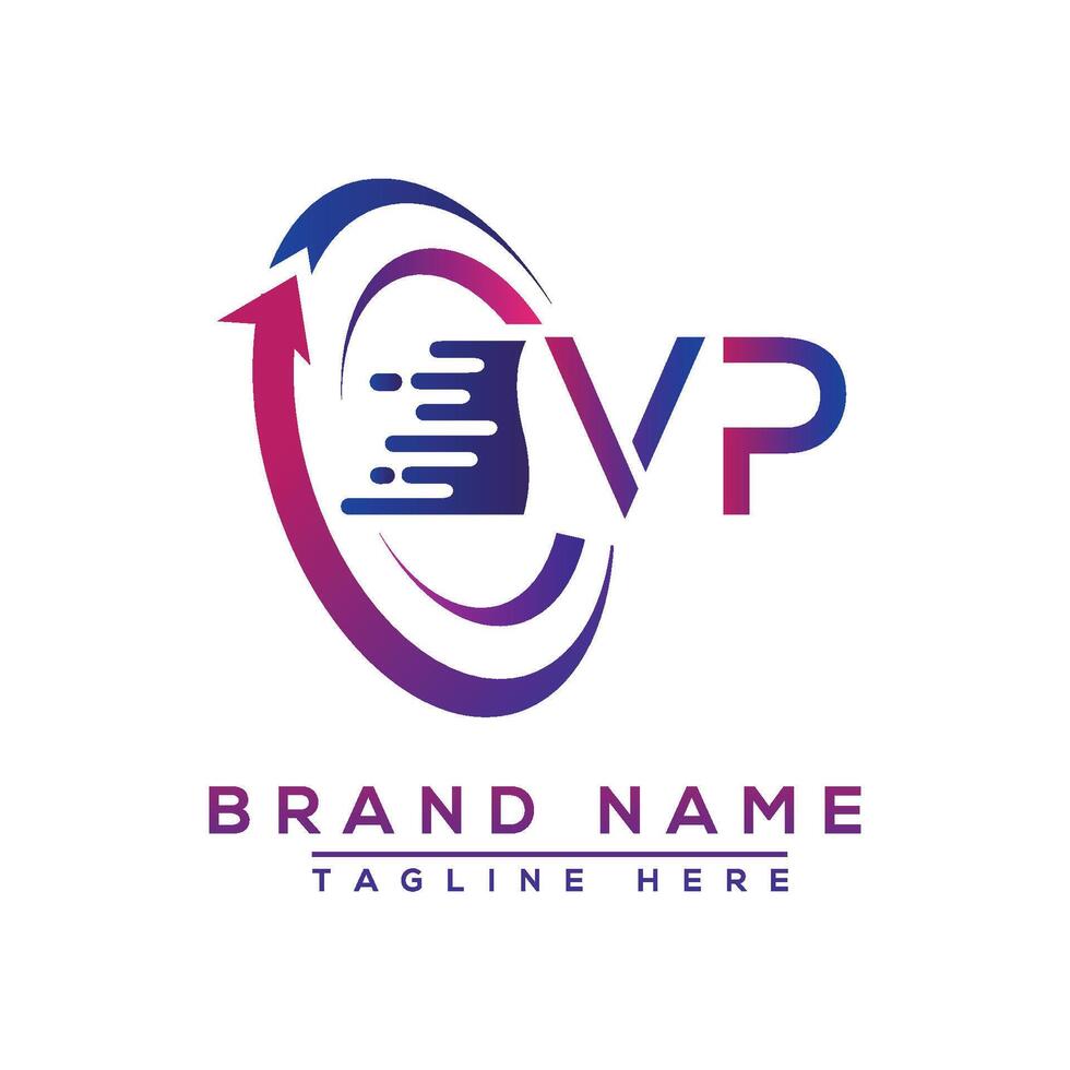 vp Brief Logo Design. Vektor Logo Design zum Geschäft.