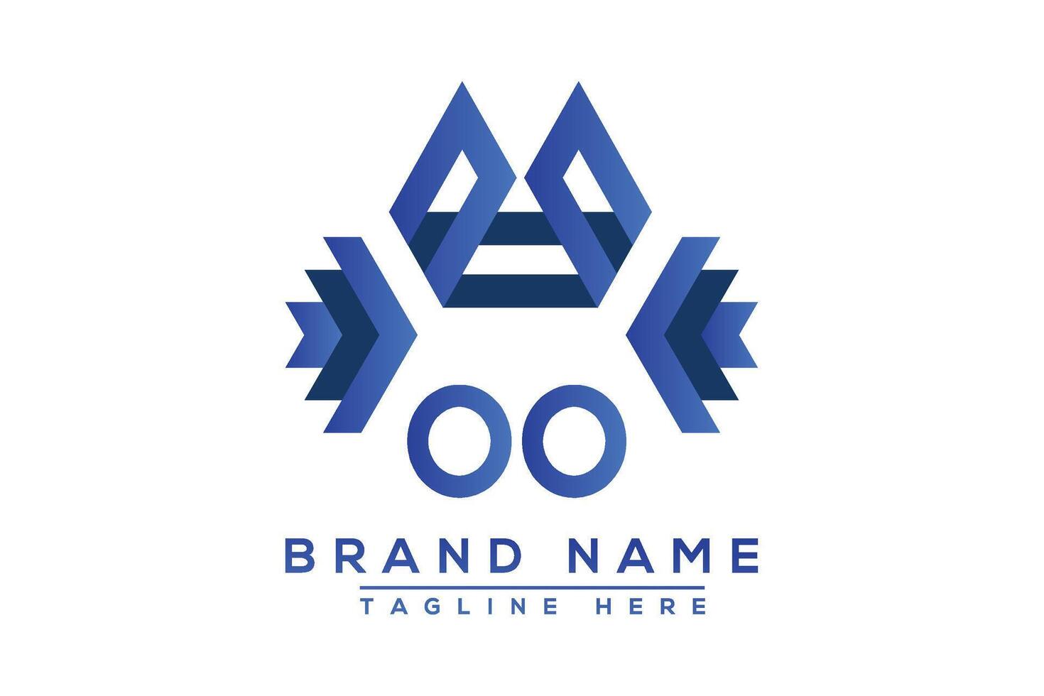 Brief oo Blau Logo Design. Vektor Logo Design zum Geschäft.