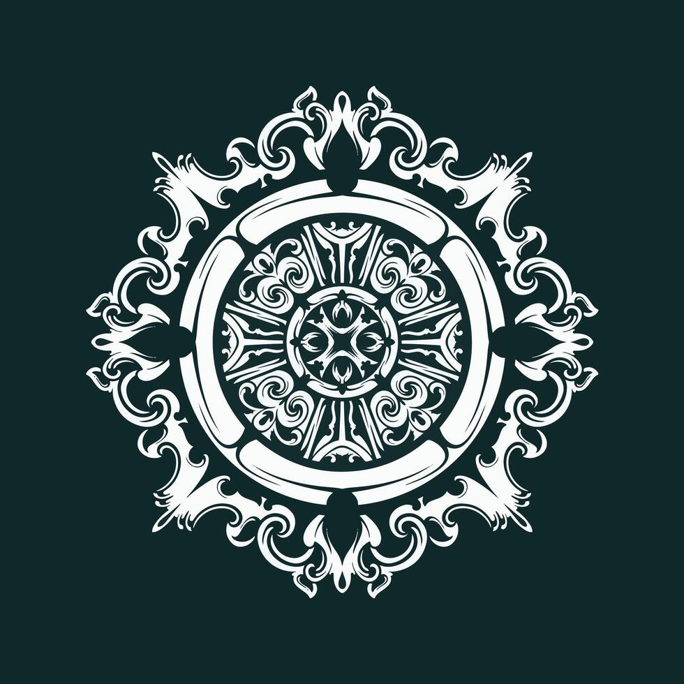 Vektor Jahrgang Mandala Ornament oder Blume