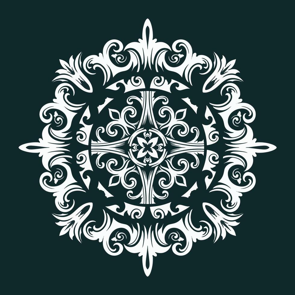 Vektor Jahrgang Mandala Ornament oder Blume