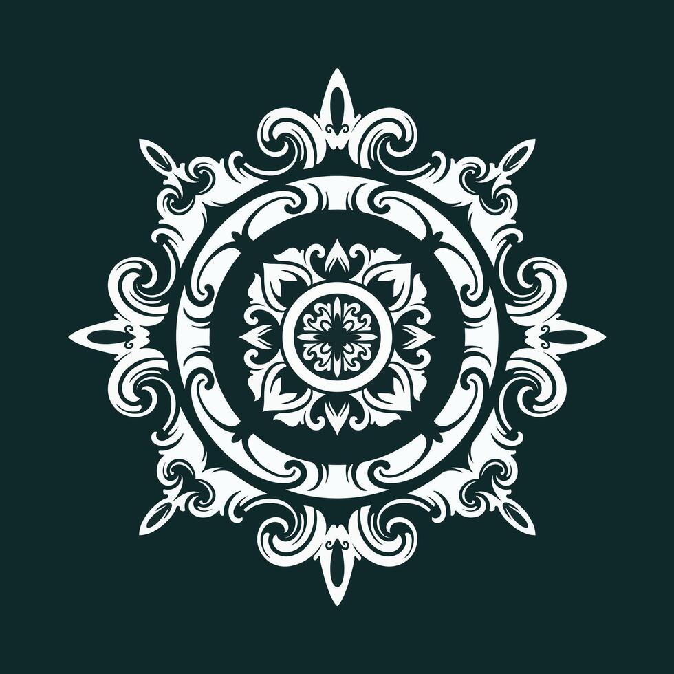 Vektor Jahrgang Mandala Ornament oder Blume