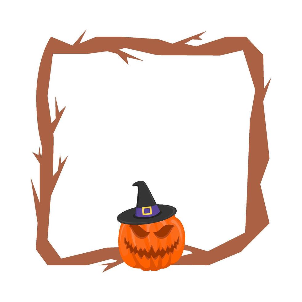 illustration av halloween ram vektor
