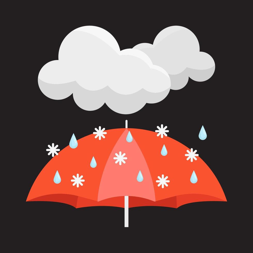 regn med paraply illustration vektor