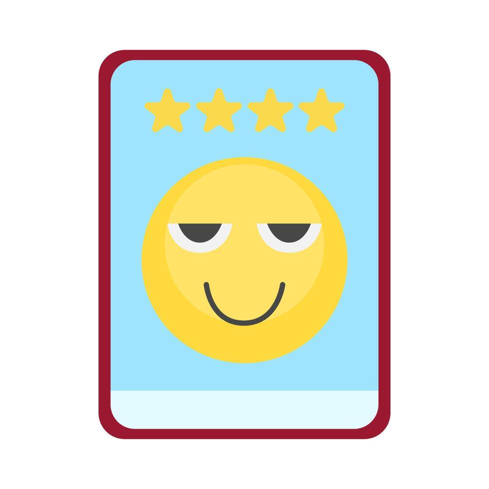 recension stjärna med emoji i flik illustration vektor