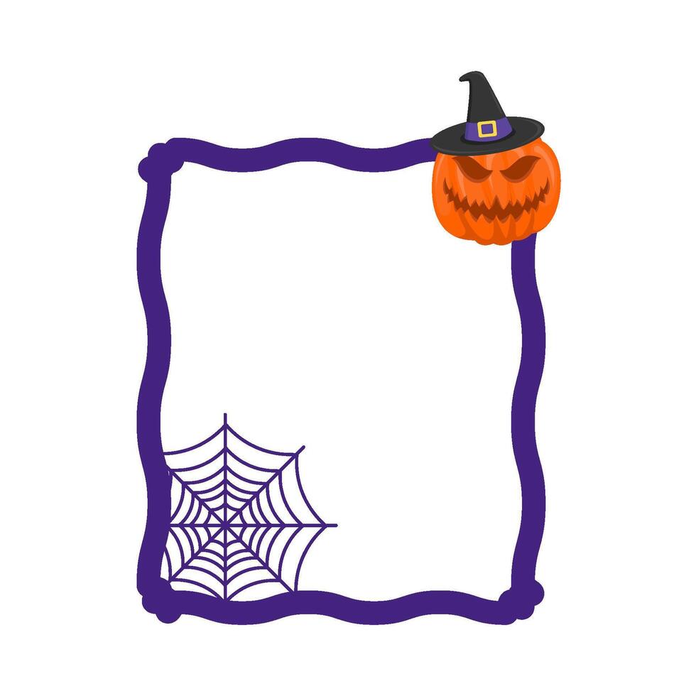 illustration av halloween ram vektor