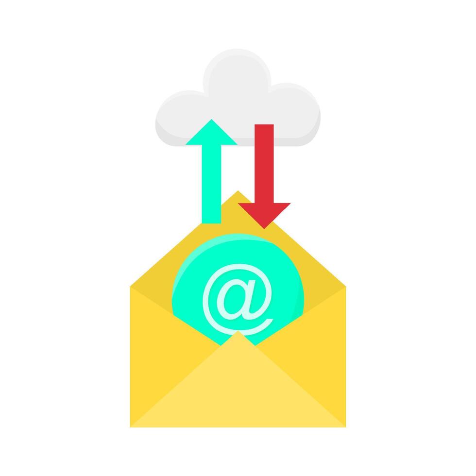 Email mit Wolke Daten Illustration vektor