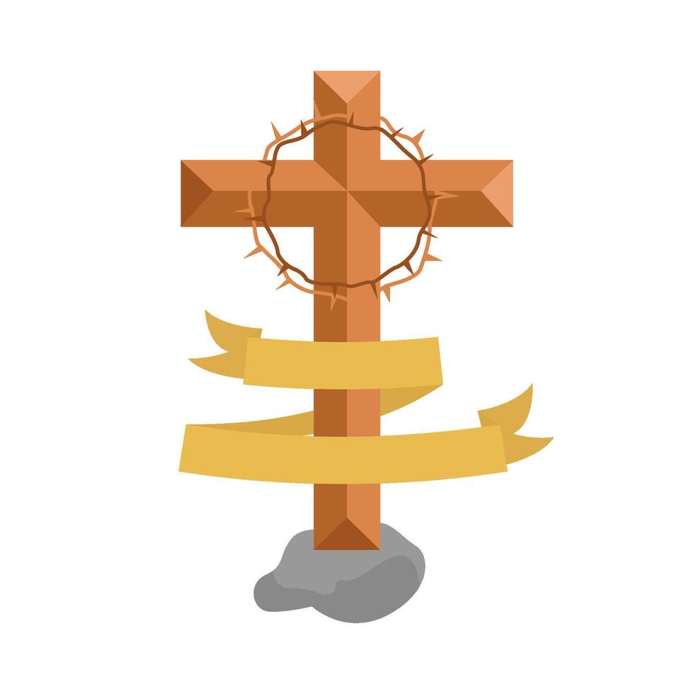 kristen korsa religiös illustration vektor