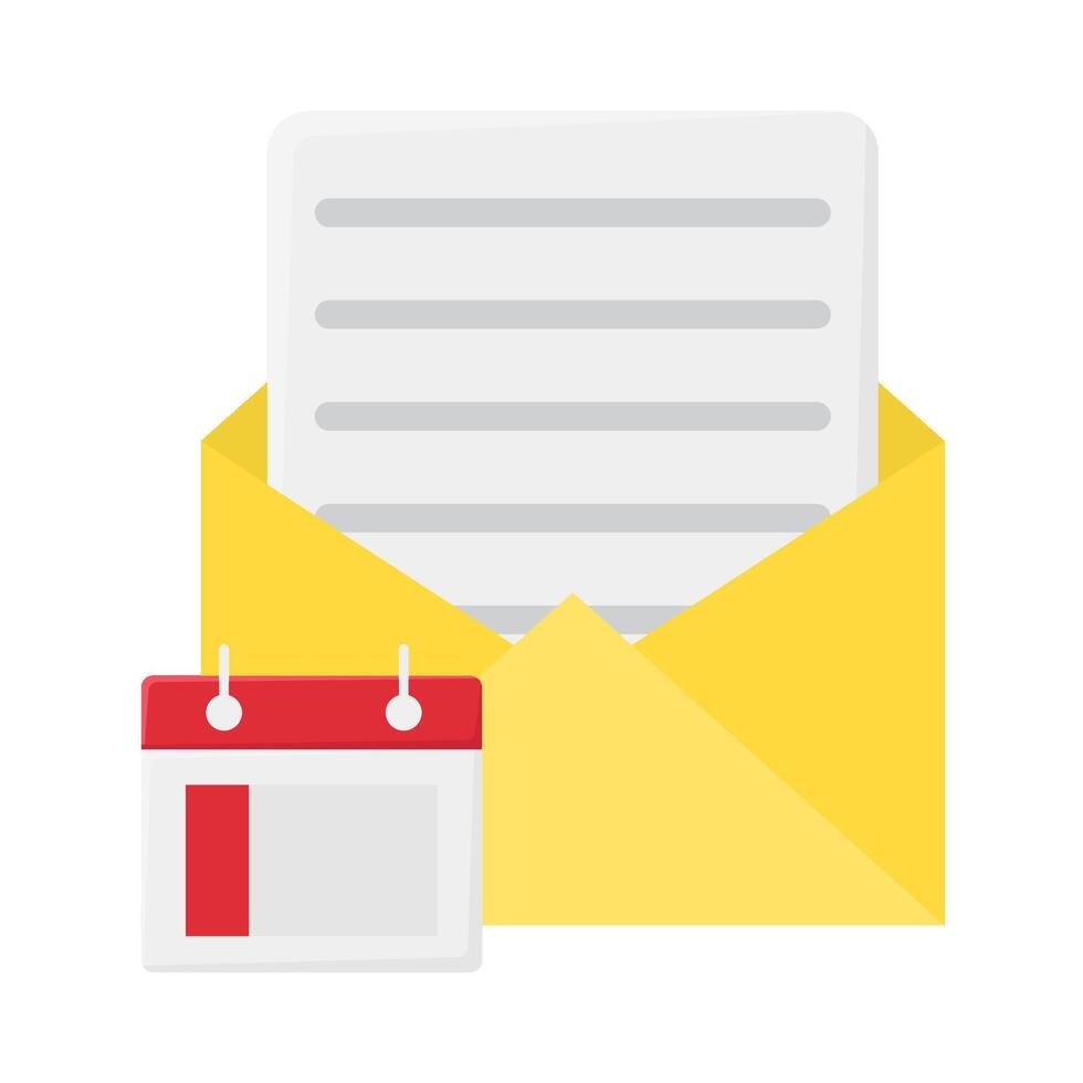 Email Marketing mit Kalender Illustration vektor