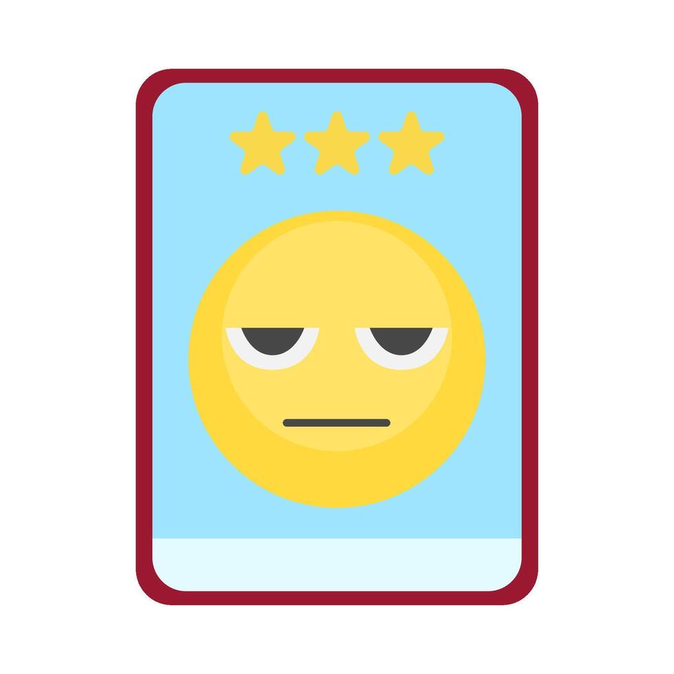 Rezension Star mit Emoji im Tab Illustration vektor