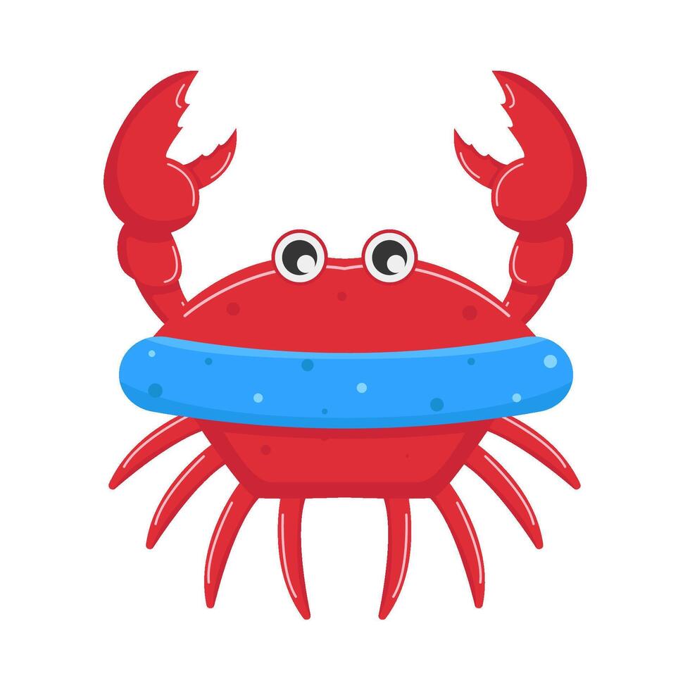 illustration av söt krabba vektor