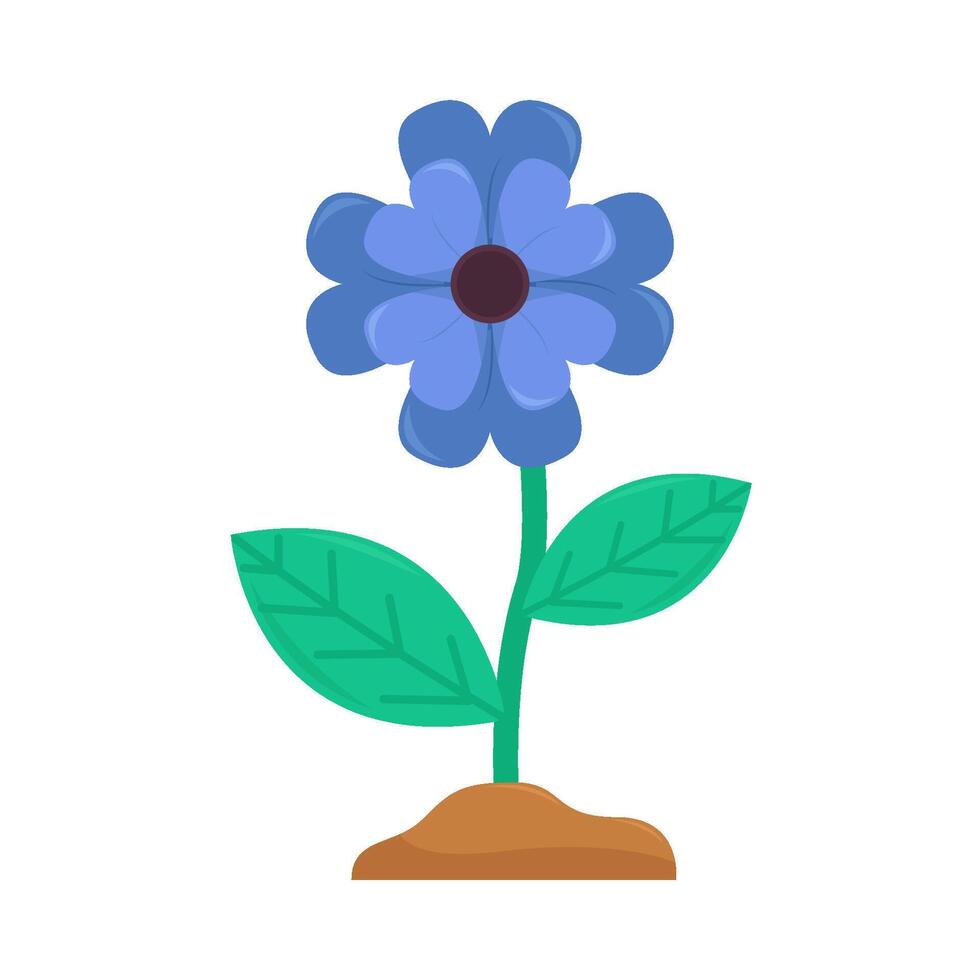 blomma växt i jord illustration vektor