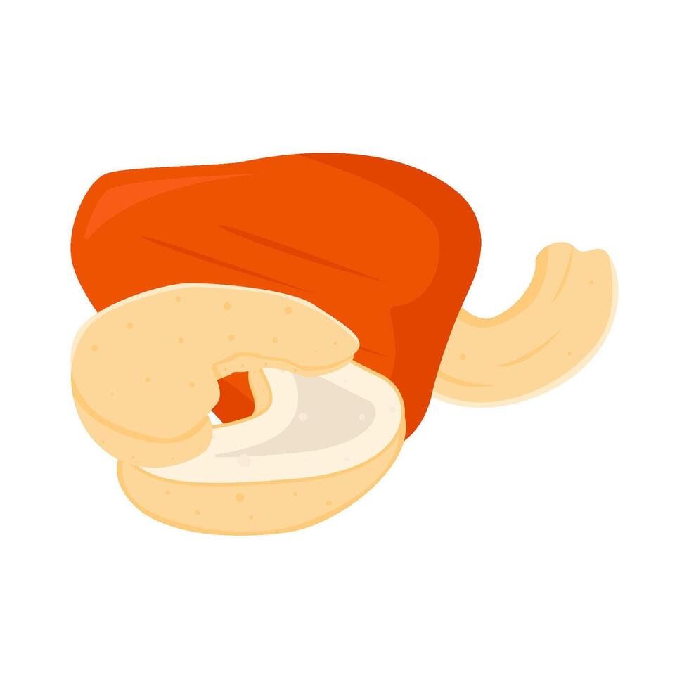 Cashew Obst mit Cashew Nüsse Illustration vektor