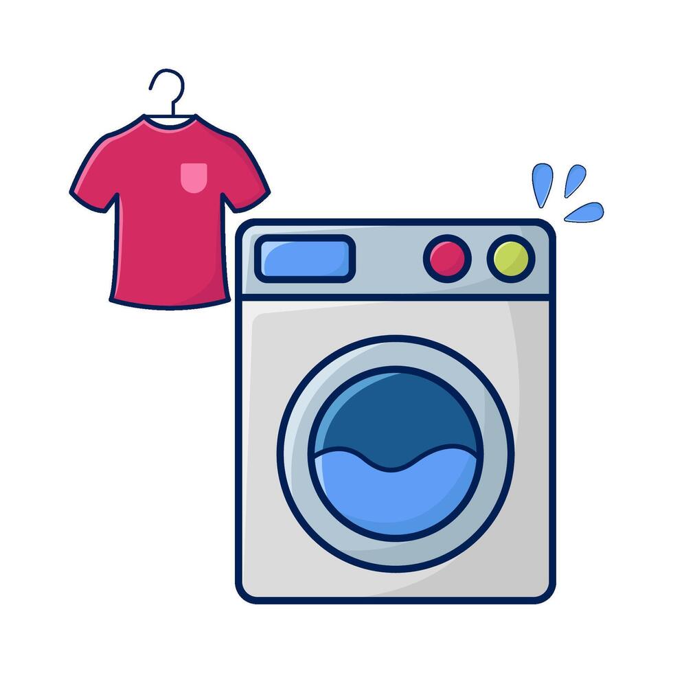 tvättning maskin illustration vektor