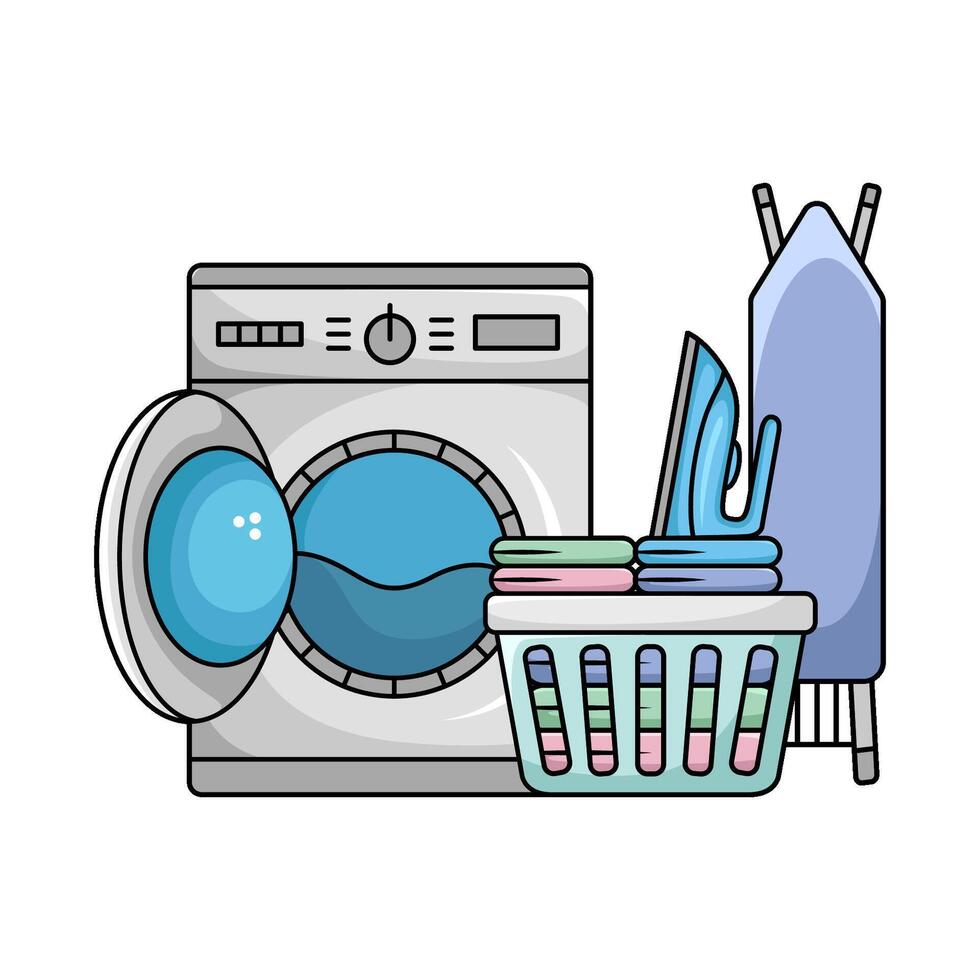 Abbildung der Waschmaschine vektor
