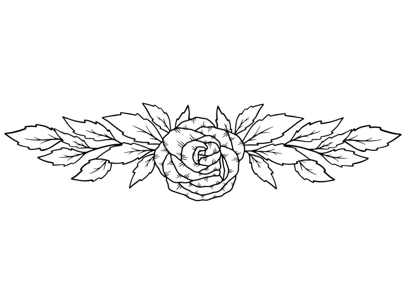 Hand gezeichnet Blume Linie Kunst Illustration vektor