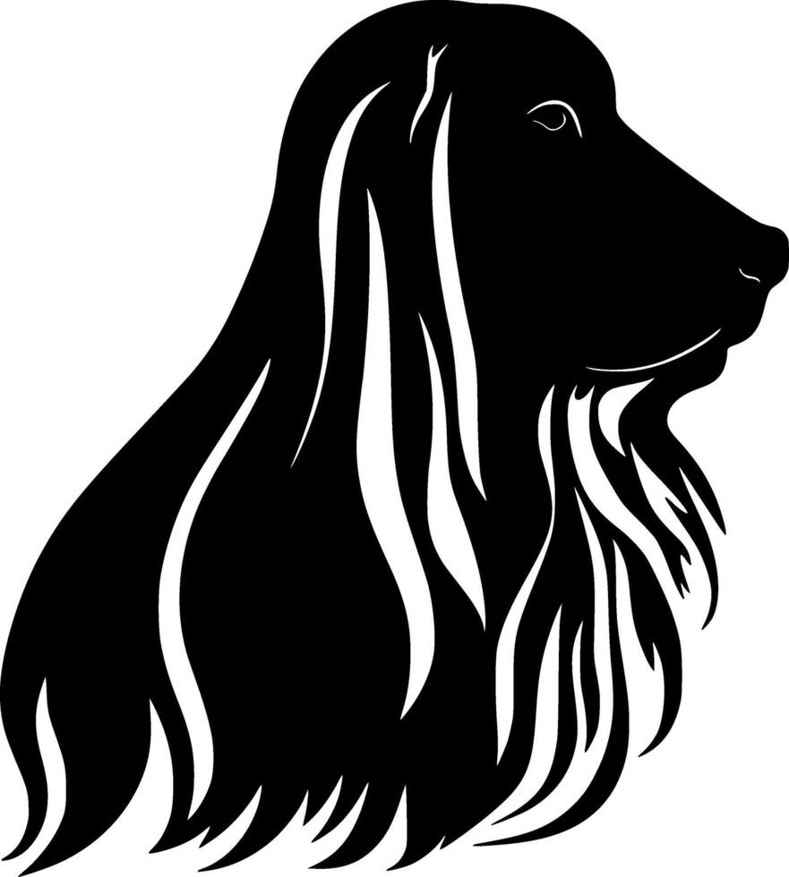 afghanska hund - minimalistisk och platt logotyp - vektor illustration