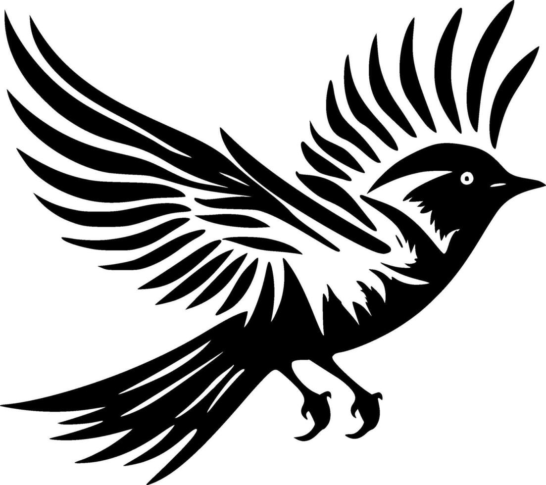 Vogel, schwarz und Weiß Vektor Illustration