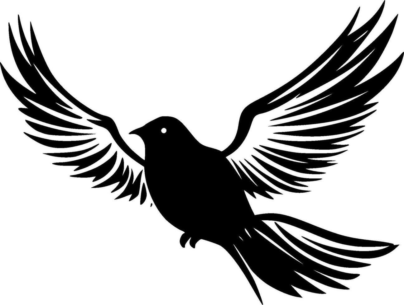 Vogel - - minimalistisch und eben Logo - - Vektor Illustration