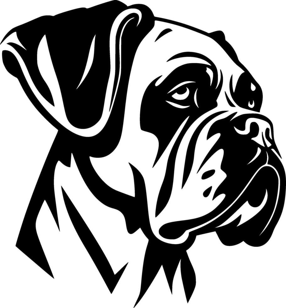 Boxer Hund - - minimalistisch und eben Logo - - Vektor Illustration