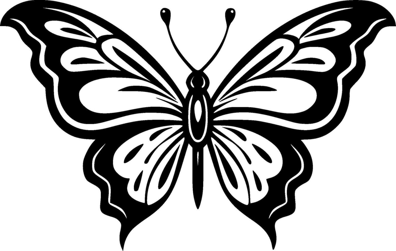 Schmetterling, minimalistisch und einfach Silhouette - - Vektor Illustration