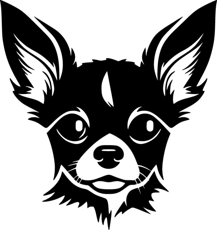 chihuahua, svart och vit vektor illustration